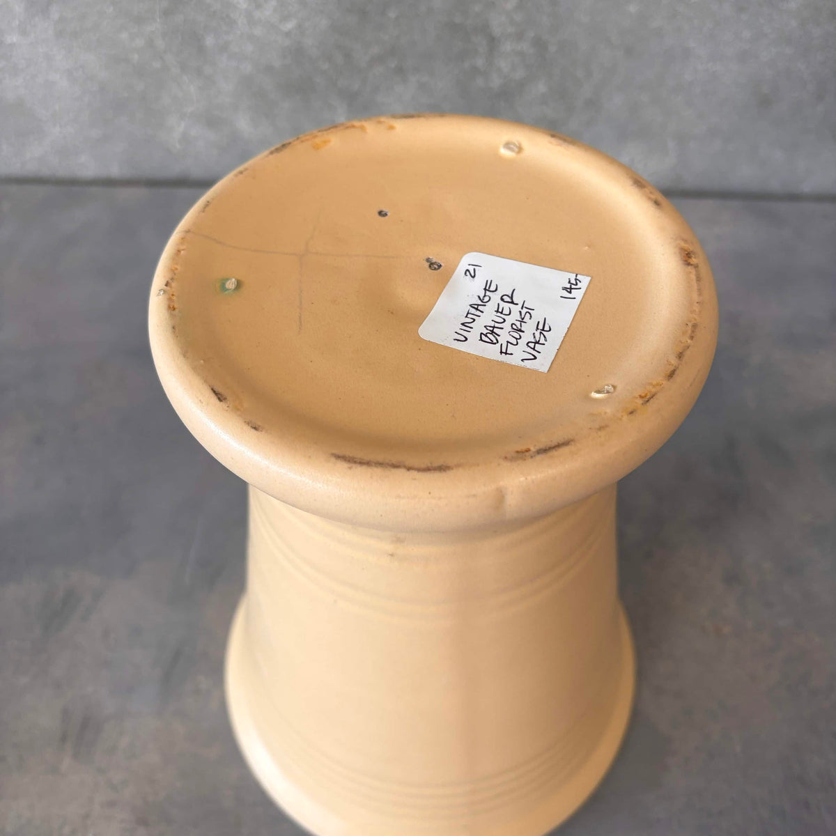 Bauer Pottery Florist Tan Vase