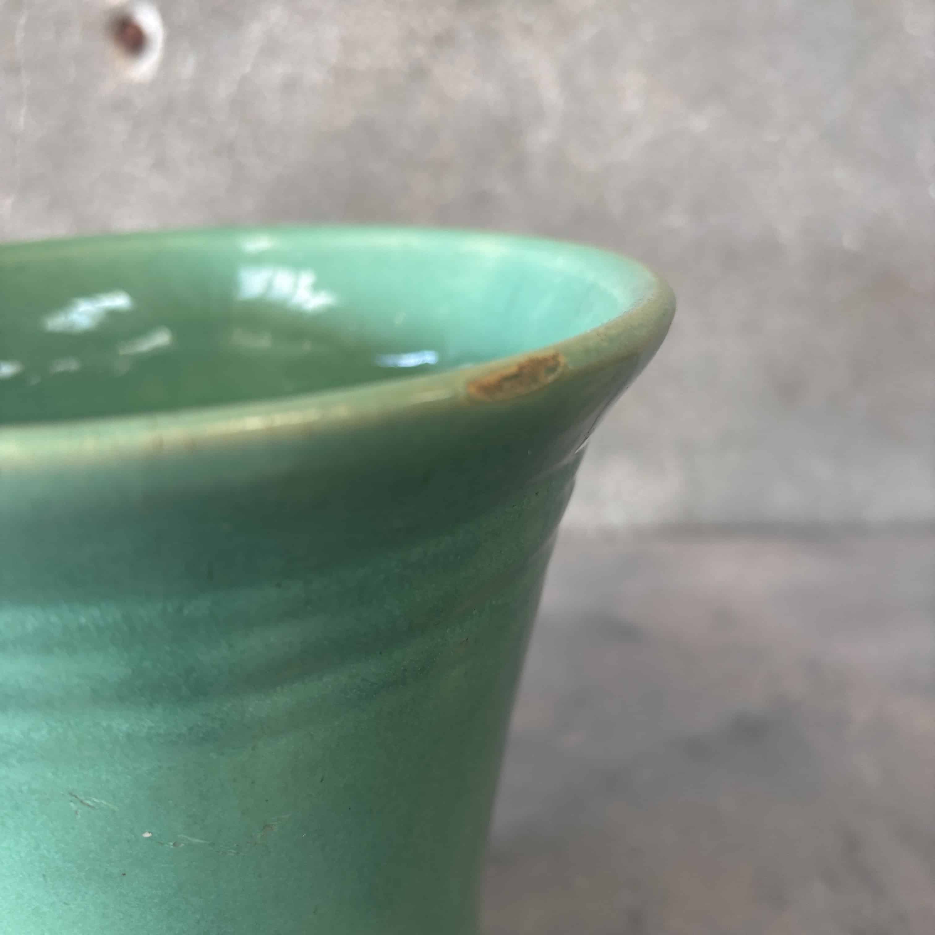 jade green planter Bauer Pottery Florist Jade Green Vase