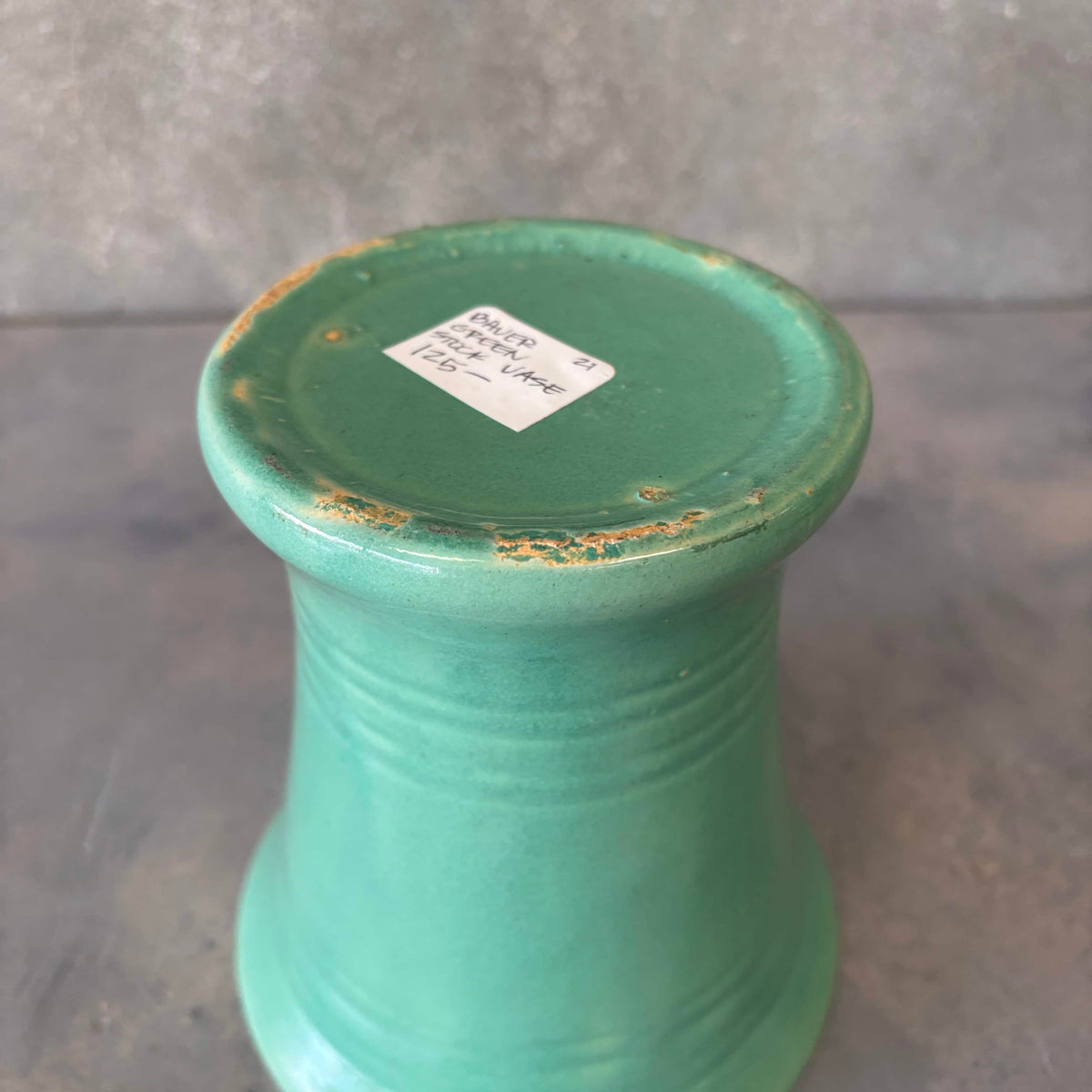 Bauer Pottery Florist Jade Green Vase