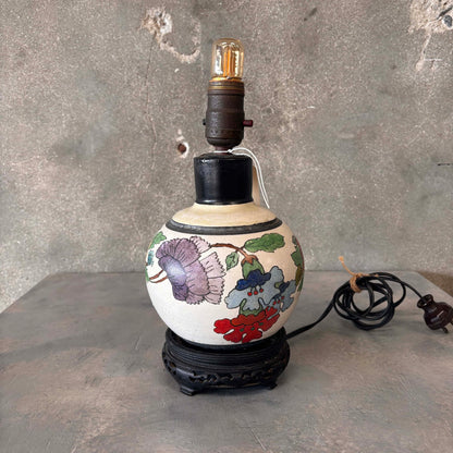 Bauer Pottery Artist Painted Lamp