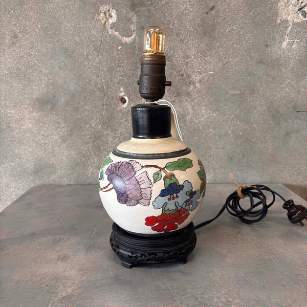 Bauer Pottery Artist Painted Lamp