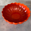 Catalina Island Pottery Large Toyon Red Scallop Bowl
