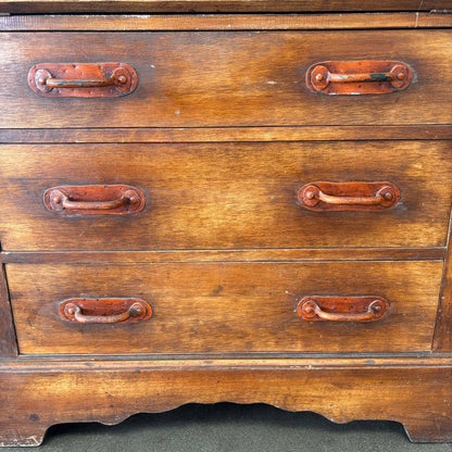 Monterey Furniture 1930s Secretary Desk With Excellent Floral Details