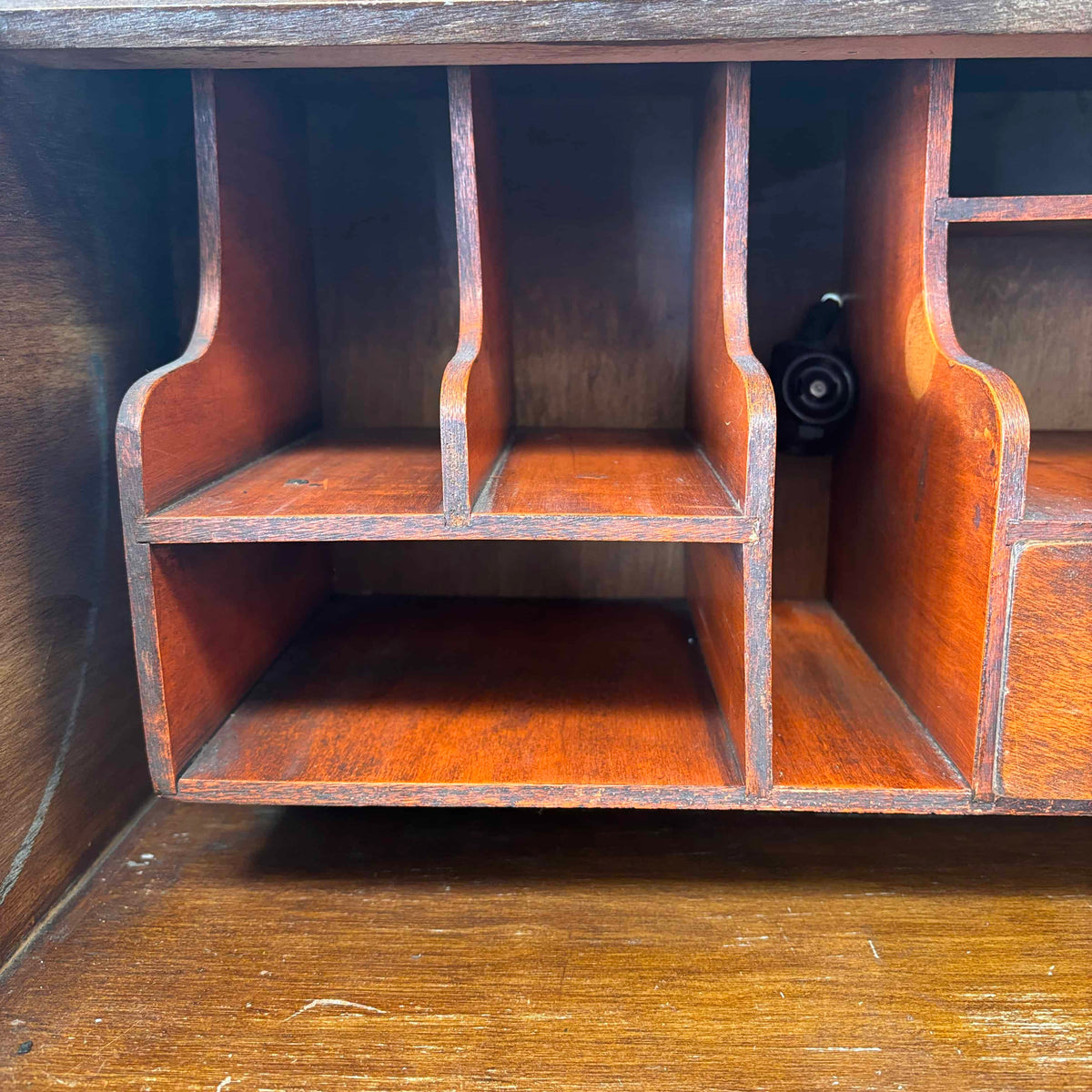 Monterey Furniture 1930s Secretary Desk With Excellent Floral Details