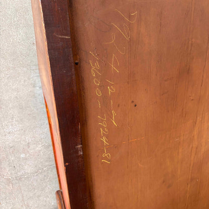 Monterey Furniture 1930s Secretary Desk With Excellent Floral Details