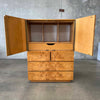 Mid Century Burl Highboy Dresser