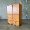 Mid Century Burl Highboy Dresser