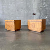 Mid Century Burl Nightstands