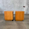 Mid Century Burl Nightstands