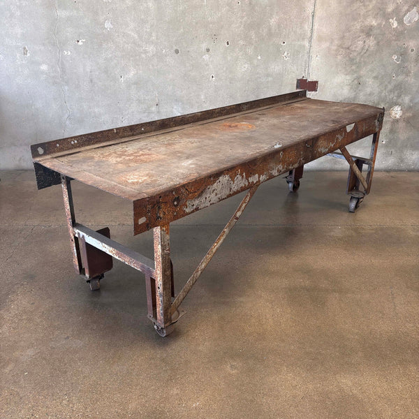 Industrial Table On Casters