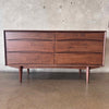 Dwell Mid Century Style Walnut Six Drawer Dresser