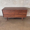 Dwell Mid Century Style Walnut Six Drawer Dresser