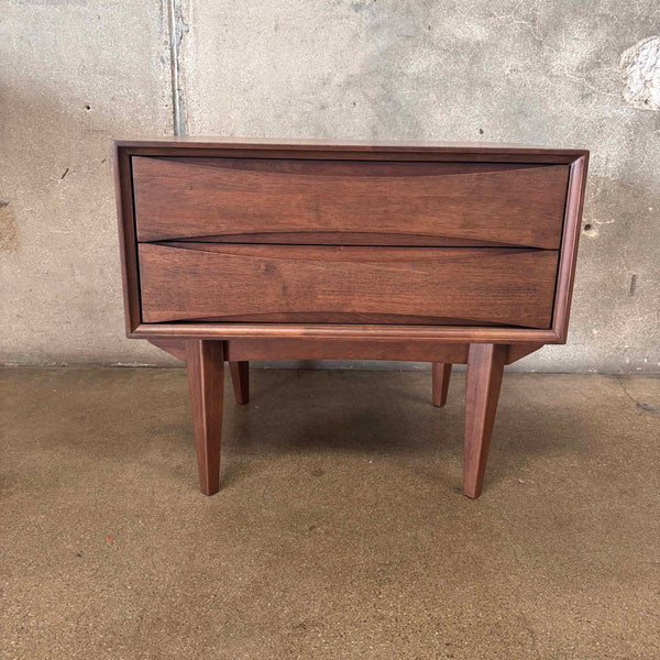Dwell Mid Century Style Walnut Side Table