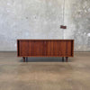 Mid Century Low Tambour Door Record Cabinet
