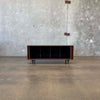 Mid Century Low Tambour Door Record Cabinet