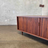 Mid Century Low Tambour Door Record Cabinet