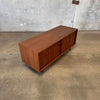 Mid Century Low Tambour Door Record Cabinet