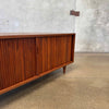 Mid Century Low Tambour Door Record Cabinet