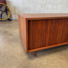 Mid Century Low Tambour Door Record Cabinet