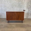 Mid Century Walnut Tambour Door Credenza 1965