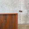 Mid Century Walnut Tambour Door Credenza 1965