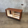 Mid Century Walnut Tambour Door Credenza 1965