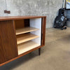 Mid Century Walnut Tambour Door Credenza 1965