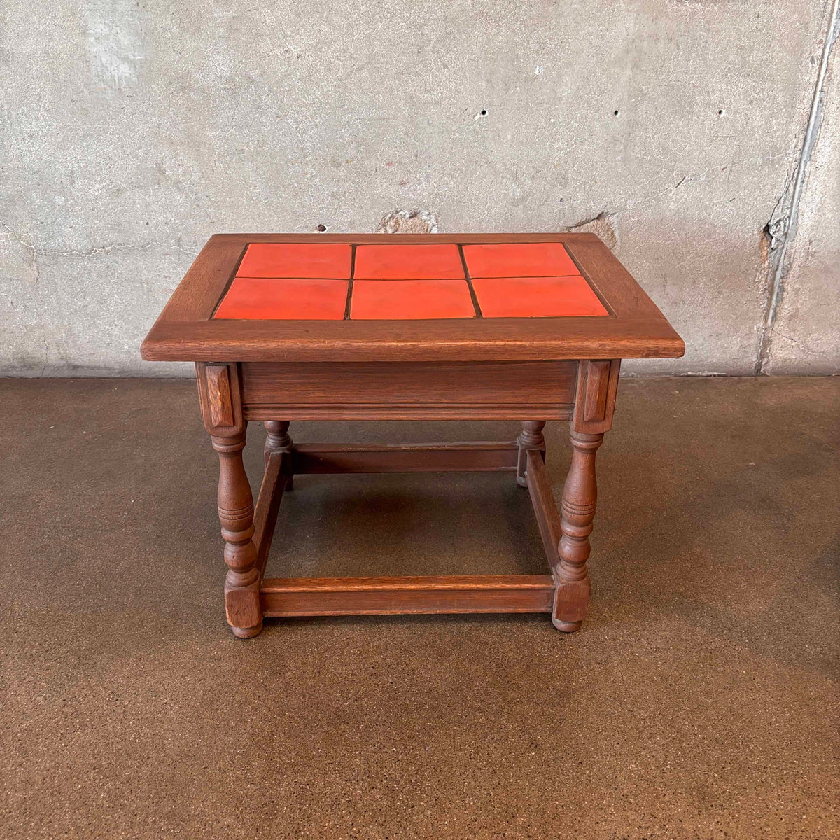 Catalina Tile Table 1930's 6-Tile Toyon Red Glaze