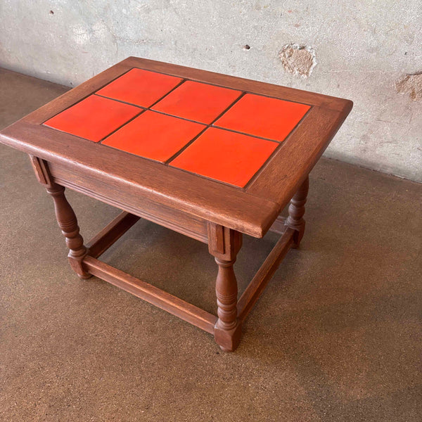 Catalina Tile Table 1930's 6-Tile Toyon Red Glaze