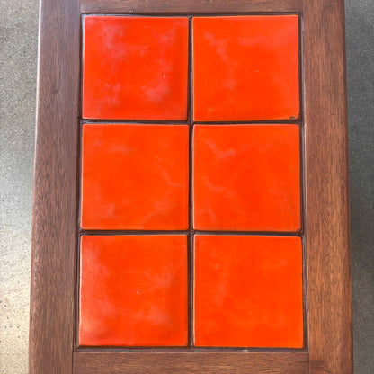 Catalina Tile Table 1930's 6-Tile Toyon Red Glaze