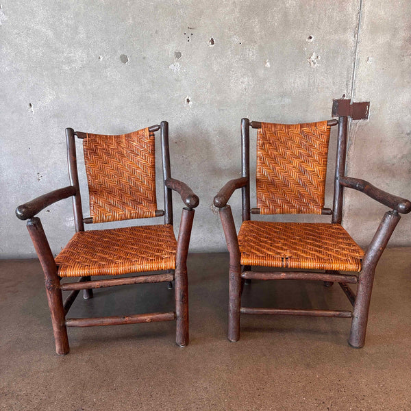 Pair of Antique Old Hickory Chairs