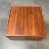 Mid Century Walnut Coffee Table Cube C. 1960's