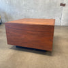 Mid Century Walnut Coffee Table Cube C. 1960's