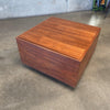 Mid Century Walnut Coffee Table Cube C. 1960's