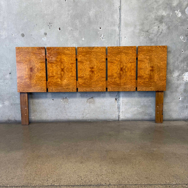 Mid Century Queen Burl Headboard