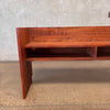 1970's Solid Walnut Console Table/ Media Storage Table
