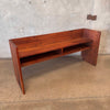 1970's Solid Walnut Console Table/ Media Storage Table
