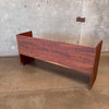 1970's Solid Walnut Console Table/ Media Storage Table