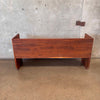 1970's Solid Walnut Console Table/ Media Storage Table