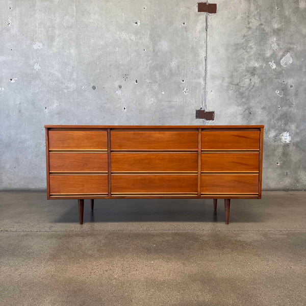 Mid Century Modern 9 Drawer Dresser by Harmony House