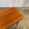 Mid Century Modern Walnut & Brass Desk by Stanley Furniture
