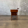 Mid Century Modern Walnut & Brass Desk by Stanley Furniture