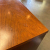 Mid Century Modern Walnut & Brass Desk by Stanley Furniture
