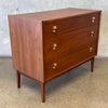 Founders Walnut & Brass 3 Drawer Dresser