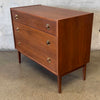 Founders Walnut & Brass 3 Drawer Dresser
