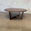 Mid Century Modern Bassett Walnut Round Coffee Table
