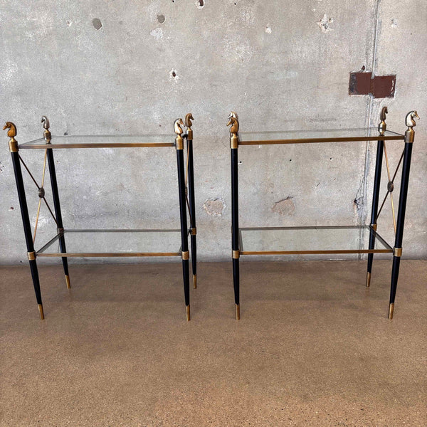 Pair of Jonathan Adler Two-Tier Side Tables