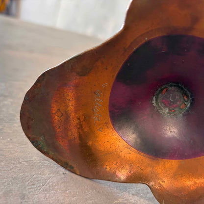 Hessel Studio Copper Candlestick "Callista"