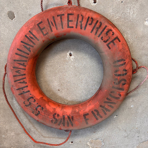 Life Saver Ring S.S. Hawaiian Enterprise San Francisco