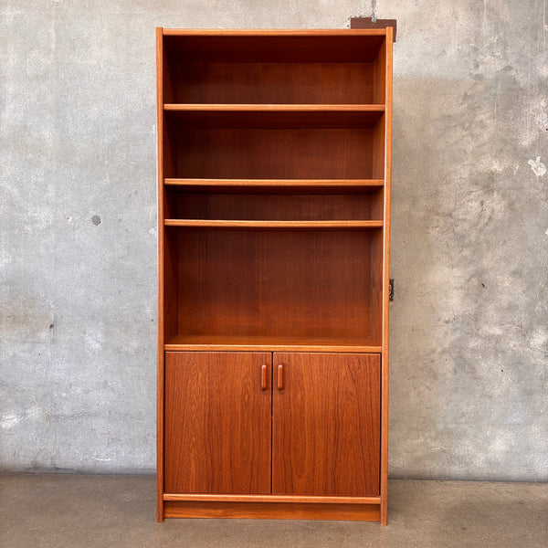 1970's Danish Teak Book Shelf w/ Doors #1